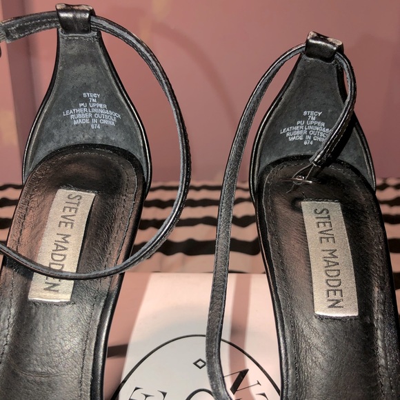 Stecy Black Steve Madden Heels - Picture 7 of 8